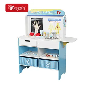 Doctor Pretend Play Activity Center 16 Pcs Wooden Medical Set Toys For Kids W10D658